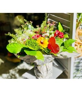 Bouquet Fête des Mères multi couleurs en taille M ou XL "T'aime Maman". AnyFleurs.fr