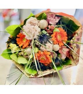 Beau Bouquet Varié de fleurs aux couleurs chatoyantes" Automne Joyeux".AnyFleurs.fr