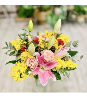 Bouquet Rond Mimosa ."Le Sud" Anyfleurs.fr