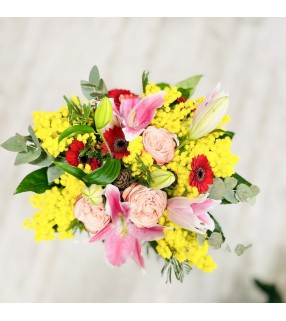 Bouquet Rond Mimosa ."Le Sud" Anyfleurs.fr