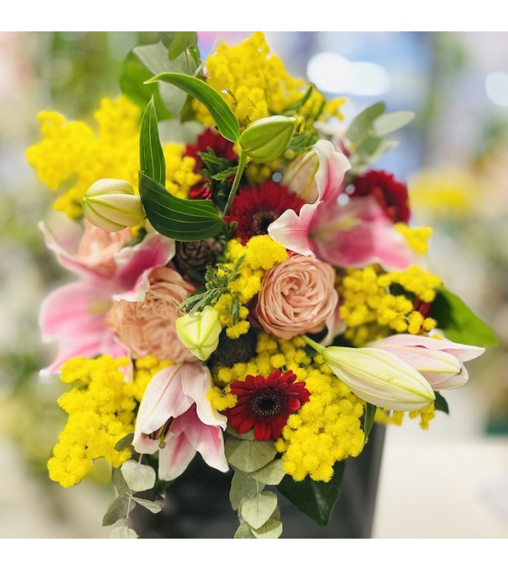 Bouquet Rond Mimosa ."Le Sud" Anyfleurs.fr Bouquet Rond Mimosa ."Le Sud" Anyfleurs.fr