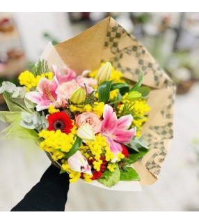 Bouquet Rond Mimosa ."Le Sud" Anyfleurs.fr