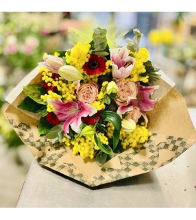 Bouquet Rond Mimosa ."Le Sud" Anyfleurs.fr