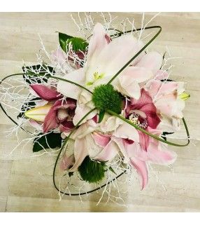 Composition Rose " Vive le Vent". AnyFleurs.fr