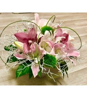 Composition Rose " Vive le Vent". AnyFleurs.fr