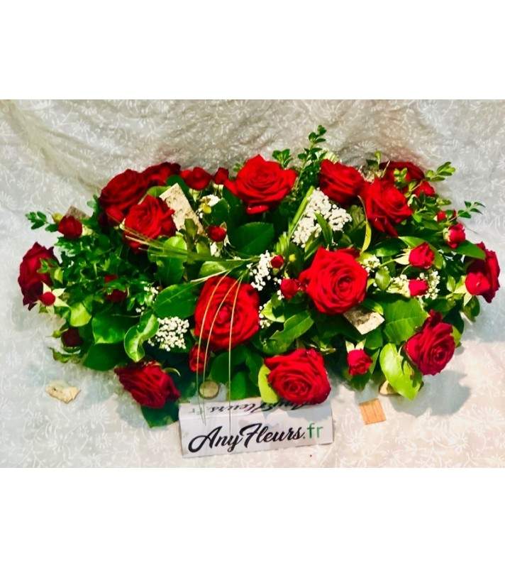 Coussin Roses Rouges à 99,90 € | Any Fleurs
