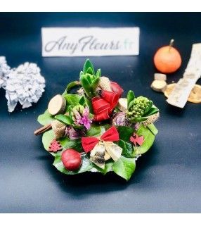 Coupe 3 jacynthes en Pot Béton avec décoration Noël."Noël vert". AnyFleurs.fr Coupe 3 jacynthes en Pot Béton avec décoration Noël."Noël vert". AnyFleurs.fr