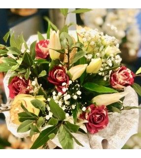 Bouquet de Fleurs Rouge Blanc à 39,50 € | Any Fleurs