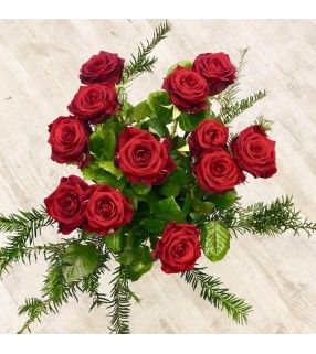 Bouquet Roses Rouges gros boutons"L'Excellent". AnyFleurs.fr